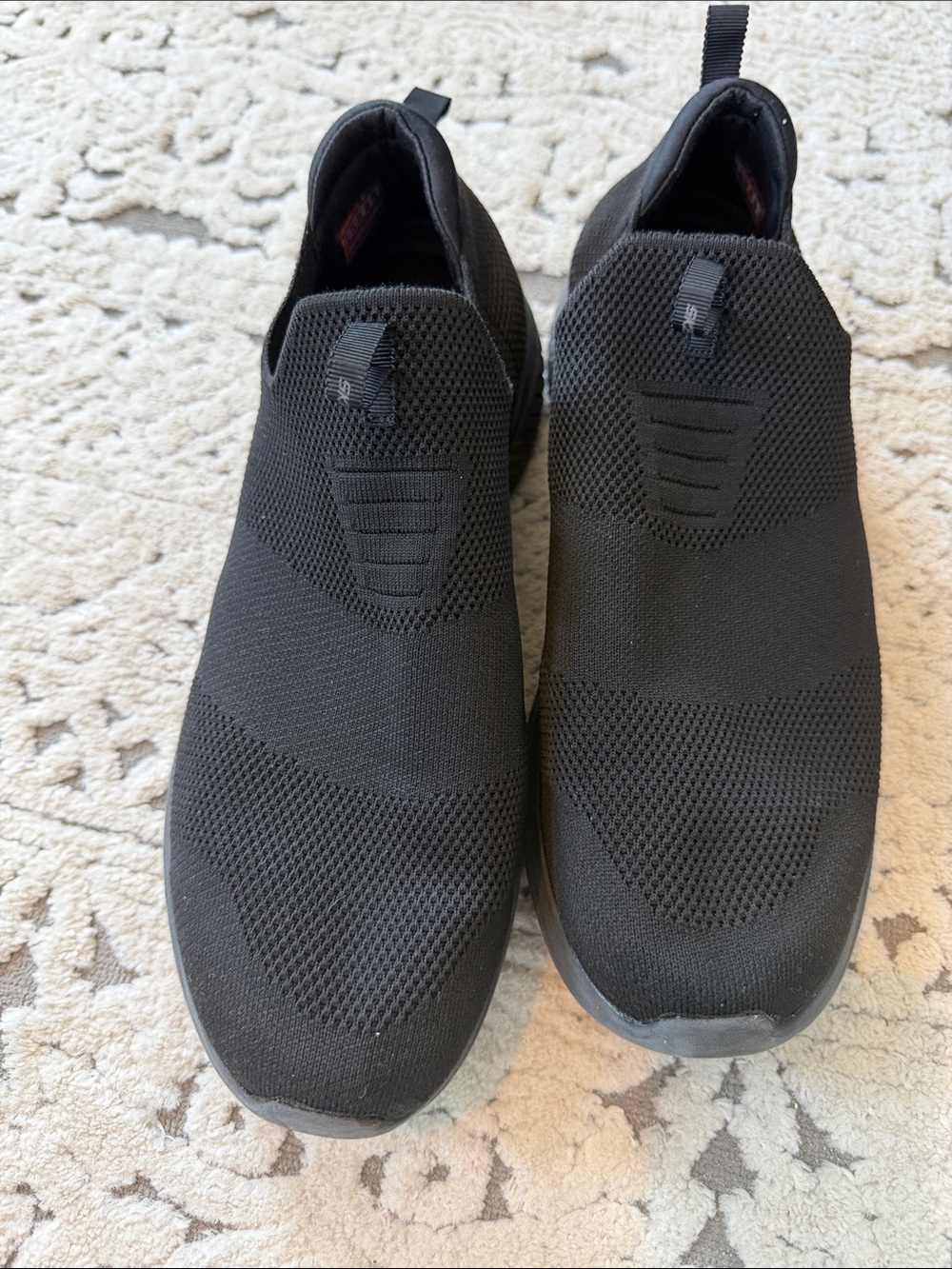 Skechers Men's Black Slip-On Knit Sneakers